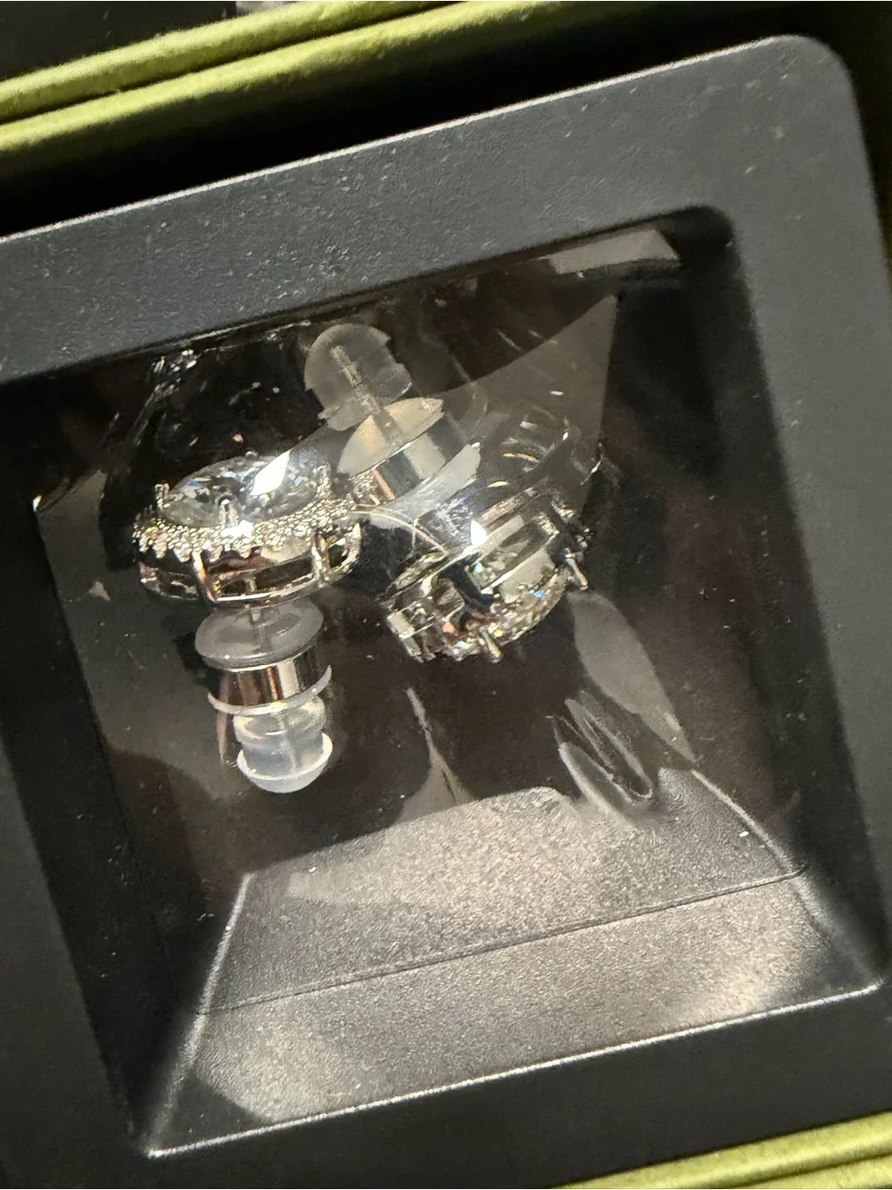 Silver Ring Set - Clear/White Stones RS 8.0mm 2.0 ct D silve 925